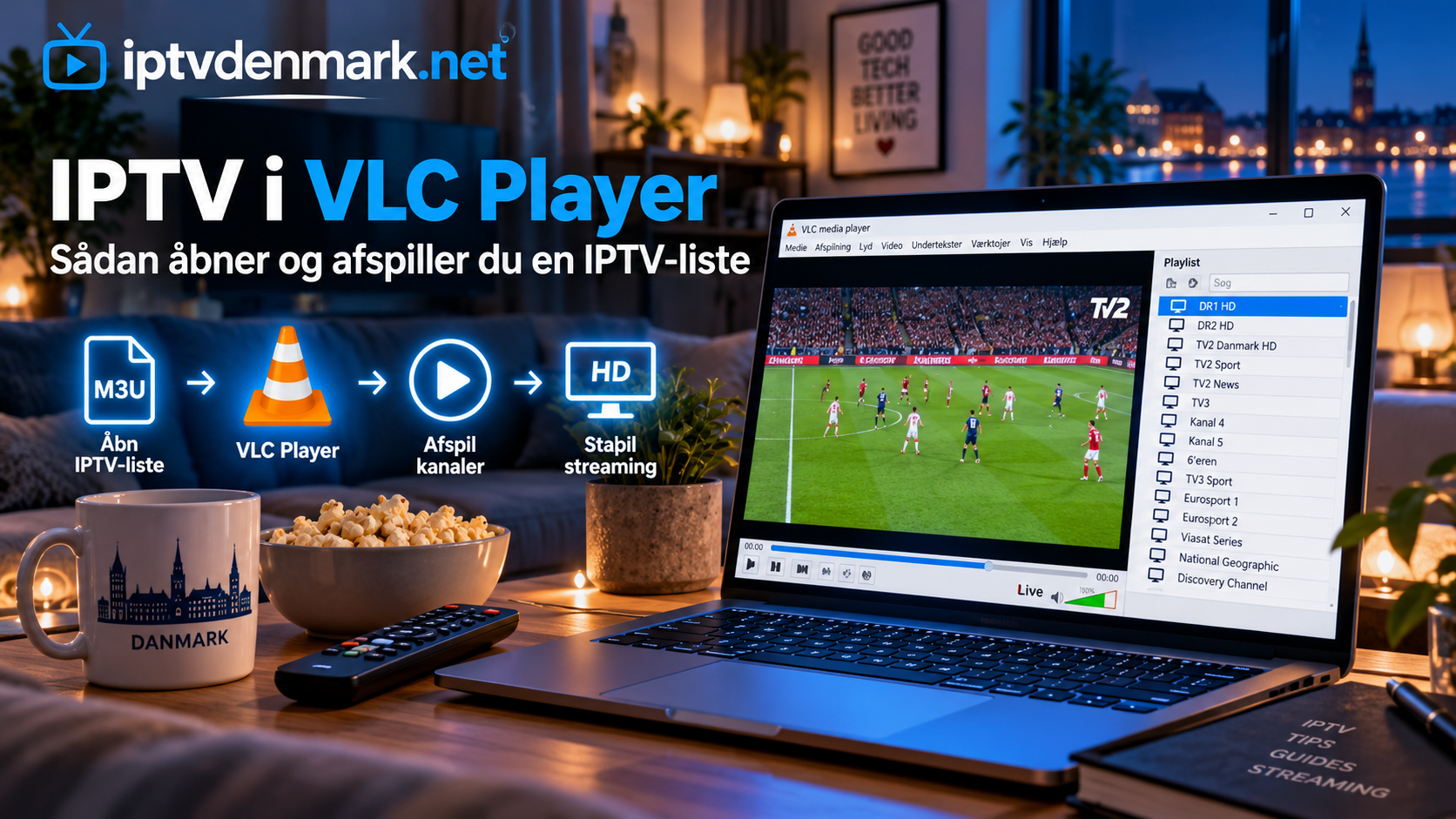 IPTV i VLC Player: Sådan åbner og afspiller du en IPTV-liste